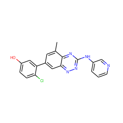 Cc1cc(-c2cc(O)ccc2Cl)cc2nnc(Nc3cccnc3)nc12 ZINC000096167763