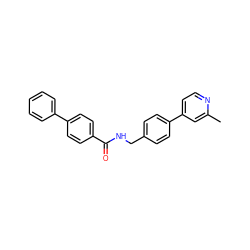 Cc1cc(-c2ccc(CNC(=O)c3ccc(-c4ccccc4)cc3)cc2)ccn1 ZINC000113388307