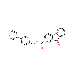 Cc1cc(-c2ccc(CNC(=O)c3ccc4c(c3)C(=O)c3ccccc3-4)cc2)ccn1 ZINC001772624854