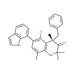 Cc1cc(-c2cccc3cc[nH]c23)c(Cl)c2c1NC(C)(C)C(=O)[C@@]2(C)Cc1ccccc1 ZINC000038269298