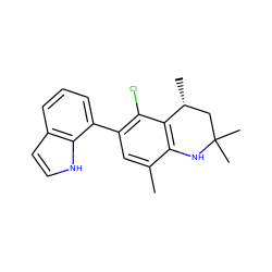 Cc1cc(-c2cccc3cc[nH]c23)c(Cl)c2c1NC(C)(C)C[C@H]2C ZINC000029043577