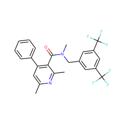 Cc1cc(-c2ccccc2)c(C(=O)N(C)Cc2cc(C(F)(F)F)cc(C(F)(F)F)c2)c(C)n1 ZINC000071316271