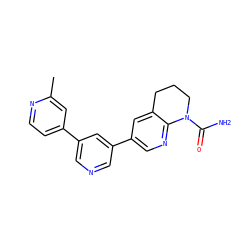 Cc1cc(-c2cncc(-c3cnc4c(c3)CCCN4C(N)=O)c2)ccn1 ZINC001772599025