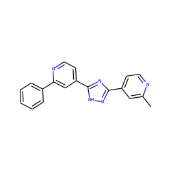 Cc1cc(-c2n[nH]c(-c3ccnc(-c4ccccc4)c3)n2)ccn1 ZINC000049033155