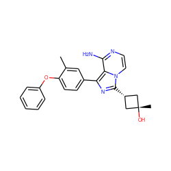 Cc1cc(-c2nc([C@H]3C[C@@](C)(O)C3)n3ccnc(N)c23)ccc1Oc1ccccc1 ZINC000261095871