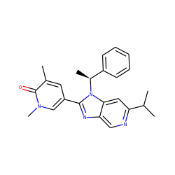 Cc1cc(-c2nc3cnc(C(C)C)cc3n2[C@@H](C)c2ccccc2)cn(C)c1=O ZINC001772578319