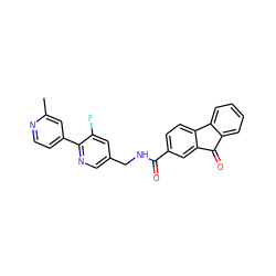 Cc1cc(-c2ncc(CNC(=O)c3ccc4c(c3)C(=O)c3ccccc3-4)cc2F)ccn1 ZINC001772645868