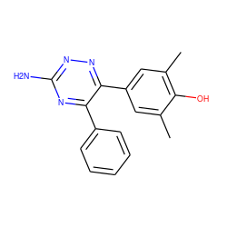 Cc1cc(-c2nnc(N)nc2-c2ccccc2)cc(C)c1O ZINC000084602039