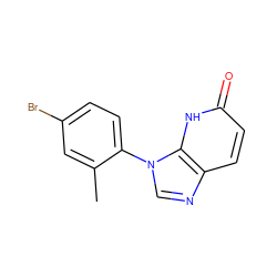 Cc1cc(Br)ccc1-n1cnc2ccc(=O)[nH]c21 ZINC000118266460