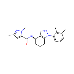 Cc1cc(C(=O)N[C@@H]2CCCc3c2cnn3-c2cccc(C)c2C)n(C)n1 ZINC000011840336