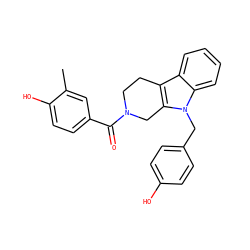 Cc1cc(C(=O)N2CCc3c(n(Cc4ccc(O)cc4)c4ccccc34)C2)ccc1O ZINC000014946253