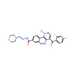 Cc1cc(C(=O)NCCN2CCOCC2)ccc1-c1c(N)c(C(=O)c2ccc(F)cc2F)cc[n+]1[O-] ZINC000043122244