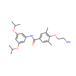 Cc1cc(C(=O)Nc2cc(OC(C)C)cc(OC(C)C)c2)cc(C)c1OCCN ZINC000028966973