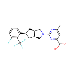 Cc1cc(C(=O)O)nc(N2C[C@H]3C[C@@H](c4cccc(F)c4C(F)(F)F)C[C@H]3C2)n1 ZINC000473113399