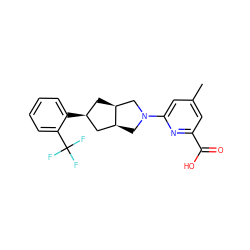 Cc1cc(C(=O)O)nc(N2C[C@H]3C[C@@H](c4ccccc4C(F)(F)F)C[C@H]3C2)c1 ZINC000473126185