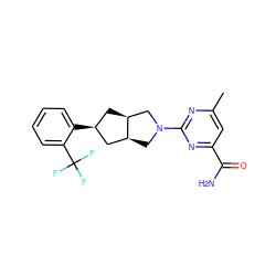 Cc1cc(C(N)=O)nc(N2C[C@H]3C[C@@H](c4ccccc4C(F)(F)F)C[C@H]3C2)n1 ZINC000473111584