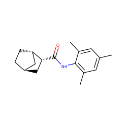 Cc1cc(C)c(NC(=O)[C@@H]2C[C@H]3CC[C@H]2C3)c(C)c1 ZINC000100825044