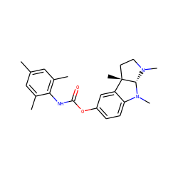 Cc1cc(C)c(NC(=O)Oc2ccc3c(c2)[C@]2(C)CCN(C)[C@@H]2N3C)c(C)c1 ZINC000013470197