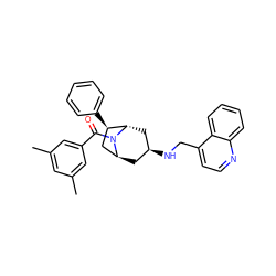 Cc1cc(C)cc(C(=O)N2[C@H]3C[C@@H](NCc4ccnc5ccccc45)C[C@H]2C[C@H]3c2ccccc2)c1 ZINC000169364207