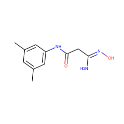 Cc1cc(C)cc(NC(=O)C/C(N)=N/O)c1 ZINC000003907069