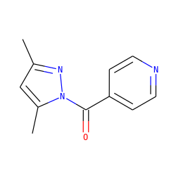 Cc1cc(C)n(C(=O)c2ccncc2)n1 ZINC000000207424