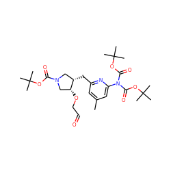 Cc1cc(C[C@H]2CN(C(=O)OC(C)(C)C)C[C@H]2OCC=O)nc(N(C(=O)OC(C)(C)C)C(=O)OC(C)(C)C)c1 ZINC000169711321