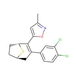 Cc1cc(C2=C(c3ccc(Cl)c(Cl)c3)C[C@H]3CC[C@H]2S3)on1 ZINC000101389023