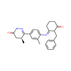 Cc1cc(C2=NNC(=O)C[C@@H]2C)ccc1/N=C1\CCCC(=O)C1Cc1ccccc1 ZINC000100910353