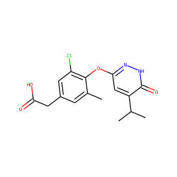 Cc1cc(CC(=O)O)cc(Cl)c1Oc1cc(C(C)C)c(=O)[nH]n1 ZINC000034842468