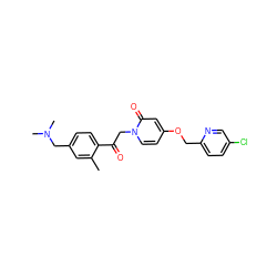 Cc1cc(CN(C)C)ccc1C(=O)Cn1ccc(OCc2ccc(Cl)cn2)cc1=O ZINC000169711402