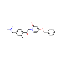 Cc1cc(CN(C)C)ccc1C(=O)Cn1ccc(OCc2ccccc2)cc1=O ZINC000169711378