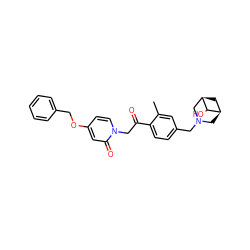 Cc1cc(CN2C[C@@H]3C[C@H](C2)C3O)ccc1C(=O)Cn1ccc(OCc2ccccc2)cc1=O ZINC000169711388