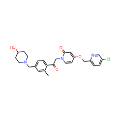 Cc1cc(CN2CCC(O)CC2)ccc1C(=O)Cn1ccc(OCc2ccc(Cl)cn2)cc1=O ZINC000169711400