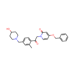 Cc1cc(CN2CCC(O)CC2)ccc1C(=O)Cn1ccc(OCc2ccccc2)cc1=O ZINC000169711353