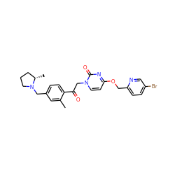 Cc1cc(CN2CCC[C@@H]2C)ccc1C(=O)Cn1ccc(OCc2ccc(Br)cn2)nc1=O ZINC000169711427