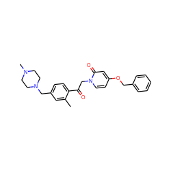 Cc1cc(CN2CCN(C)CC2)ccc1C(=O)Cn1ccc(OCc2ccccc2)cc1=O ZINC000169711375