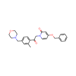 Cc1cc(CN2CCOCC2)ccc1C(=O)Cn1ccc(OCc2ccccc2)cc1=O ZINC000169711373