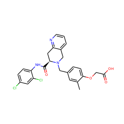 Cc1cc(CN2Cc3cccnc3C[C@@H]2C(=O)Nc2ccc(Cl)cc2Cl)ccc1OCC(=O)O ZINC000066099361