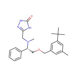 Cc1cc(COC[C@H](c2ccccc2)N(C)Cc2n[nH]c(=O)[nH]2)cc(C(C)(C)C)c1 ZINC000027636516