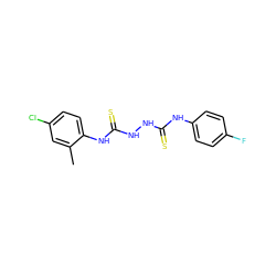 Cc1cc(Cl)ccc1NC(=S)NNC(=S)Nc1ccc(F)cc1 ZINC000001041729