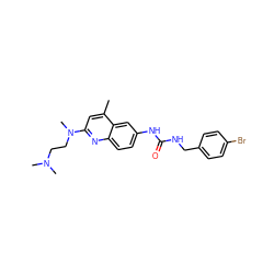 Cc1cc(N(C)CCN(C)C)nc2ccc(NC(=O)NCc3ccc(Br)cc3)cc12 ZINC000028570910
