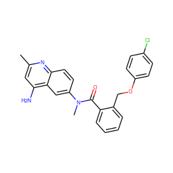 Cc1cc(N)c2cc(N(C)C(=O)c3ccccc3COc3ccc(Cl)cc3)ccc2n1 ZINC000027523250