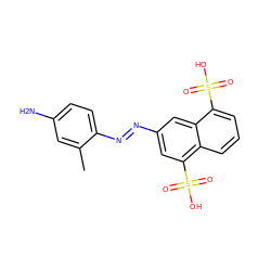 Cc1cc(N)ccc1/N=N/c1cc(S(=O)(=O)O)c2cccc(S(=O)(=O)O)c2c1 ZINC000004707344