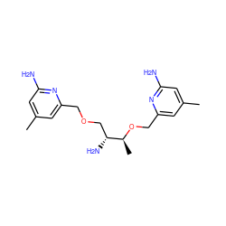 Cc1cc(N)nc(COC[C@@H](N)[C@H](C)OCc2cc(C)cc(N)n2)c1 ZINC000096284705