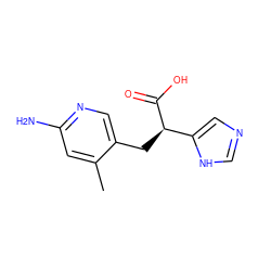 Cc1cc(N)ncc1C[C@@H](C(=O)O)c1cnc[nH]1 ZINC000026259193