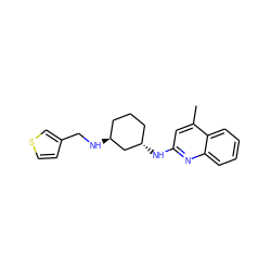Cc1cc(N[C@H]2CCC[C@H](NCc3ccsc3)C2)nc2ccccc12 ZINC000028950881