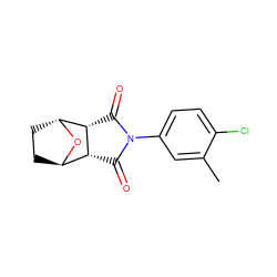 Cc1cc(N2C(=O)[C@@H]3[C@H]4CC[C@@H](O4)[C@@H]3C2=O)ccc1Cl ZINC000101136457