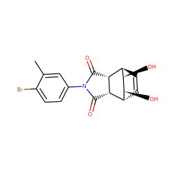 Cc1cc(N2C(=O)[C@H]3[C@H]4C=C[C@@H]([C@@H](O)[C@H]4O)[C@H]3C2=O)ccc1Br ZINC000101027444