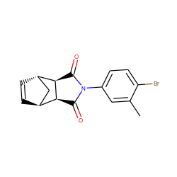 Cc1cc(N2C(=O)[C@H]3[C@H]4C=C[C@@H](C4)[C@H]3C2=O)ccc1Br ZINC000100504577