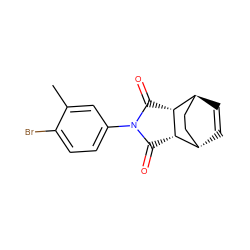 Cc1cc(N2C(=O)[C@H]3[C@H]4C=C[C@@H](CC4)[C@H]3C2=O)ccc1Br ZINC000101008584